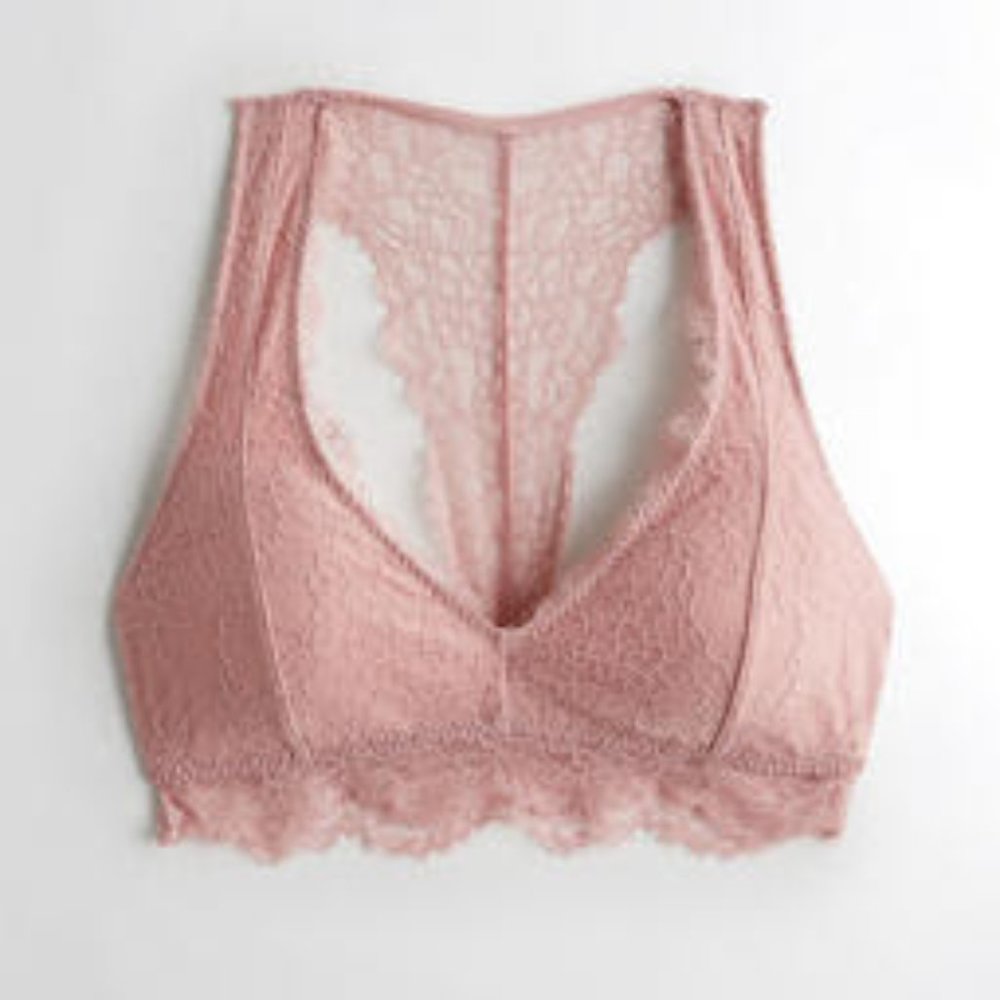 Lace Racerback Bralette With Removable Pads NWOT
